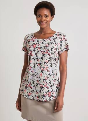 T-shirt stretch manches courtes rose S.OLIVER femme