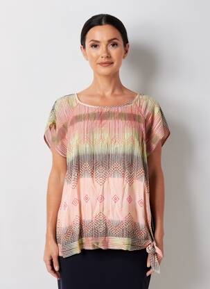 T-shirt imprimé fantaisie manches courtes rose SANDWICH femme