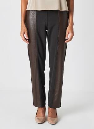 Pantalon slim taille élastique taille normale marron TRICOT CHIC femme