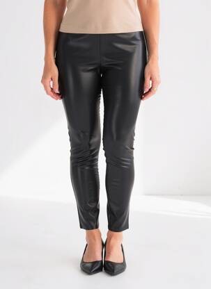 Legging tissage simili-cuir taille normale noir YSABEL MORA femme
