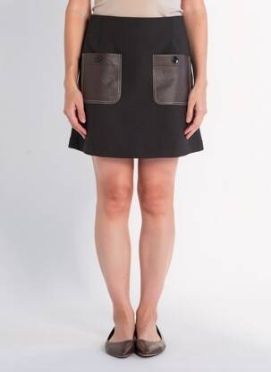 Jupe courte coupe droite noir TRICOT CHIC femme