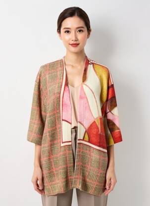 Gilet manches longues manches 3/4 orange JEICH'S femme