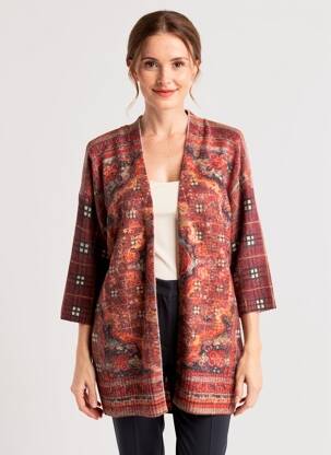 Gilet manches longues manches 3/4 orange JEI'S BY LETIZIA DENARO femme