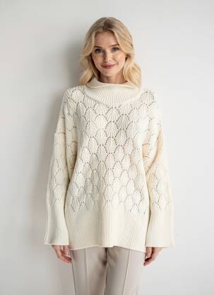 Pull stretch manches longues beige MASAI femme