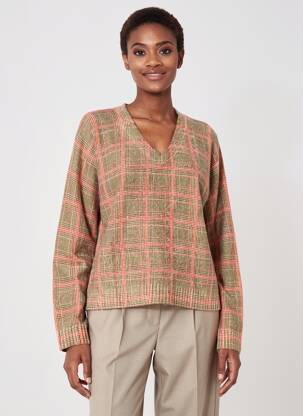 Pull coupe droite manches longues orange JEI'S BY LETIZIA DENARO femme
