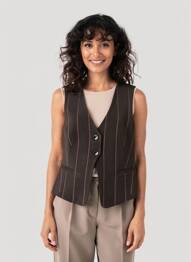 Gilet sans manche poches marron SURKANA femme