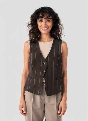 Gilet sans manche doublure marron SURKANA femme