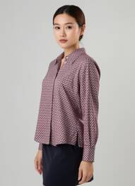 Chemisier coupe cintrée manches longues gris SURKANA femme