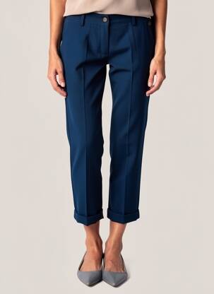 Pantalon 7/8 stretch taille normale bleu PAKO LITTO femme