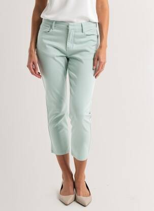 Pantalon 7/8 fermeture zippée sous rabat boutonné bleu clair BETTY BARCLAY femme
