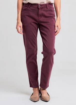 Pantalon slim stretch taille normale violet LA FEE MARABOUTEE femme