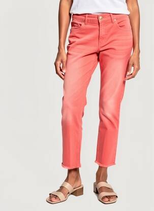 Pantalon 7/8 stretch taille normale orange SIGNE NATURE femme