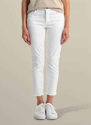 Pantalon 7/8 stretch taille normale blanc SIGNE NATURE femme