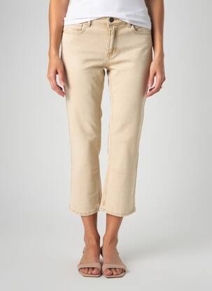 Pantalon 7/8 stretch taille normale beige MKT STUDIO femme