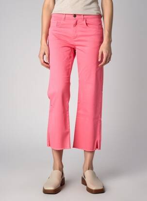 Pantalon 7/8 stretch taille normale rose SIGNE NATURE femme