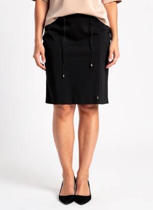 Jupe mi-longue stretch noir VOODOO femme