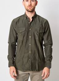 Chemise manches longues coupe droite vert EMYLE homme