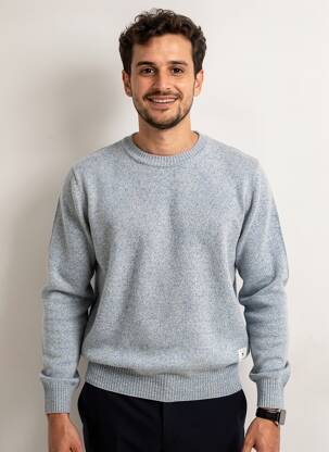 Pull col rond manches longues bleu GANT homme