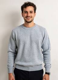 Pull col rond manches longues bleu GANT homme