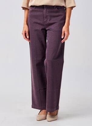 Pantalon droit stretch taille normale violet WALTRON femme