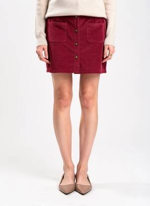 Jupe courte poches rouge MAELLE femme