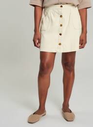 Jupe courte poches beige AGATHE & LOUISE femme