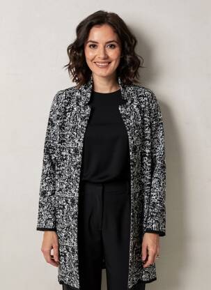 Gilet manches longues manches longues noir L'ATELIER D'ANNA femme