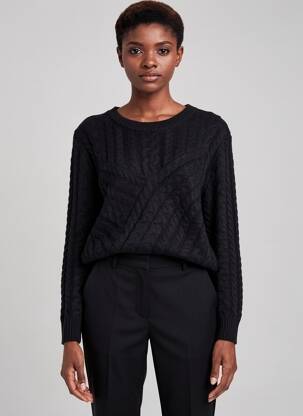 Pull stretch manches longues noir IT HIPPIE femme