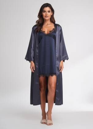 Nuisette/combinette tissage satiné bleu SIMONE PERELE femme