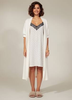 Nuisette/combinette stretch blanc ANTIGEL femme