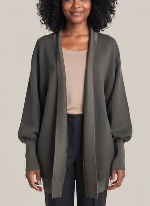 Gilet manches longues resserrée sur le bas vert MOLLY BRACKEN femme