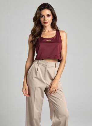 Top stretch sans manche rouge LEVI'S femme
