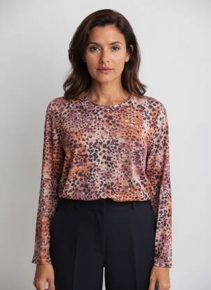 T-shirt manches longues manches longues orange MARINELLO femme