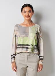 Top stretch manches longues marron EGO femme