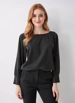Top stretch manches longues noir BETTY BARCLAY femme