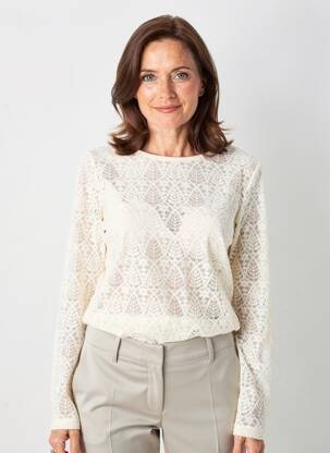 Top manches longues manches longues beige JENSEN femme