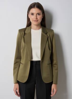 Blazer poches vert ICHI femme