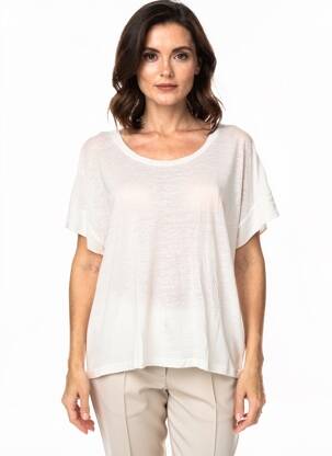 T-shirt stretch manches courtes beige KANOPE femme