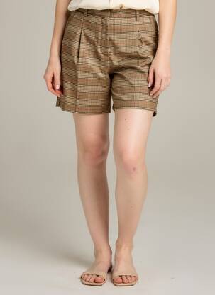 Bermuda taille à pinces taille normale marron TIFFOSI femme