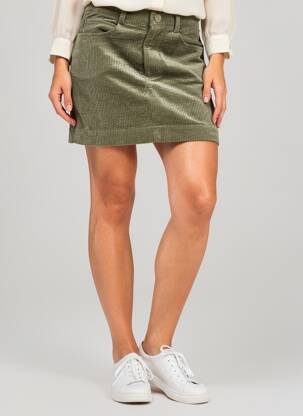 Jupe courte poches vert LAURE + MAX femme