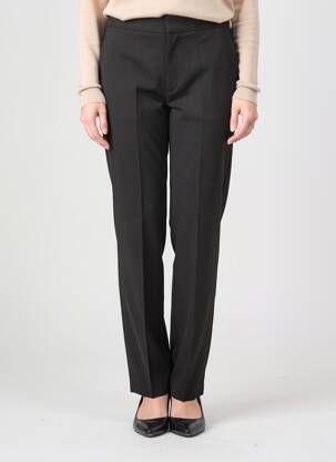 Pantalon slim tissage popeline taille normale noir EMA BLUE'S femme