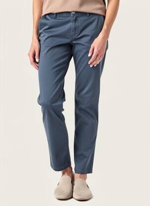 Pantalon chino tissage popeline taille normale bleu ZAC & ZOE femme