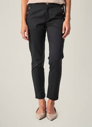 Pantalon 7/8 stretch taille normale noir CHIC & JEUNE femme