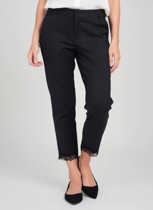 Pantalon 7/8 stretch taille normale noir DROLE DE COPINE femme