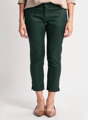 Pantalon 7/8 stretch taille normale vert NINA CARTER femme