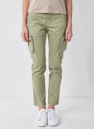 Pantalon slim stretch taille normale vert PLACE DU JOUR femme