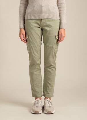 Pantalon cargo poches taille normale vert PLACE DU JOUR femme