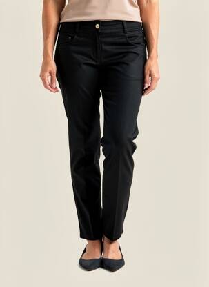 Pantalon slim tissage enduit taille normale noir C'EST BEAU LA VIE femme