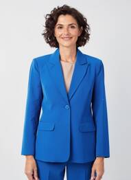 Blazer finition intérieure doublée bleu JENSEN femme