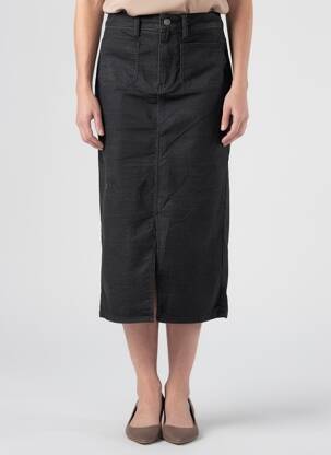 Jupe longue coupe droite noir KAFFE femme